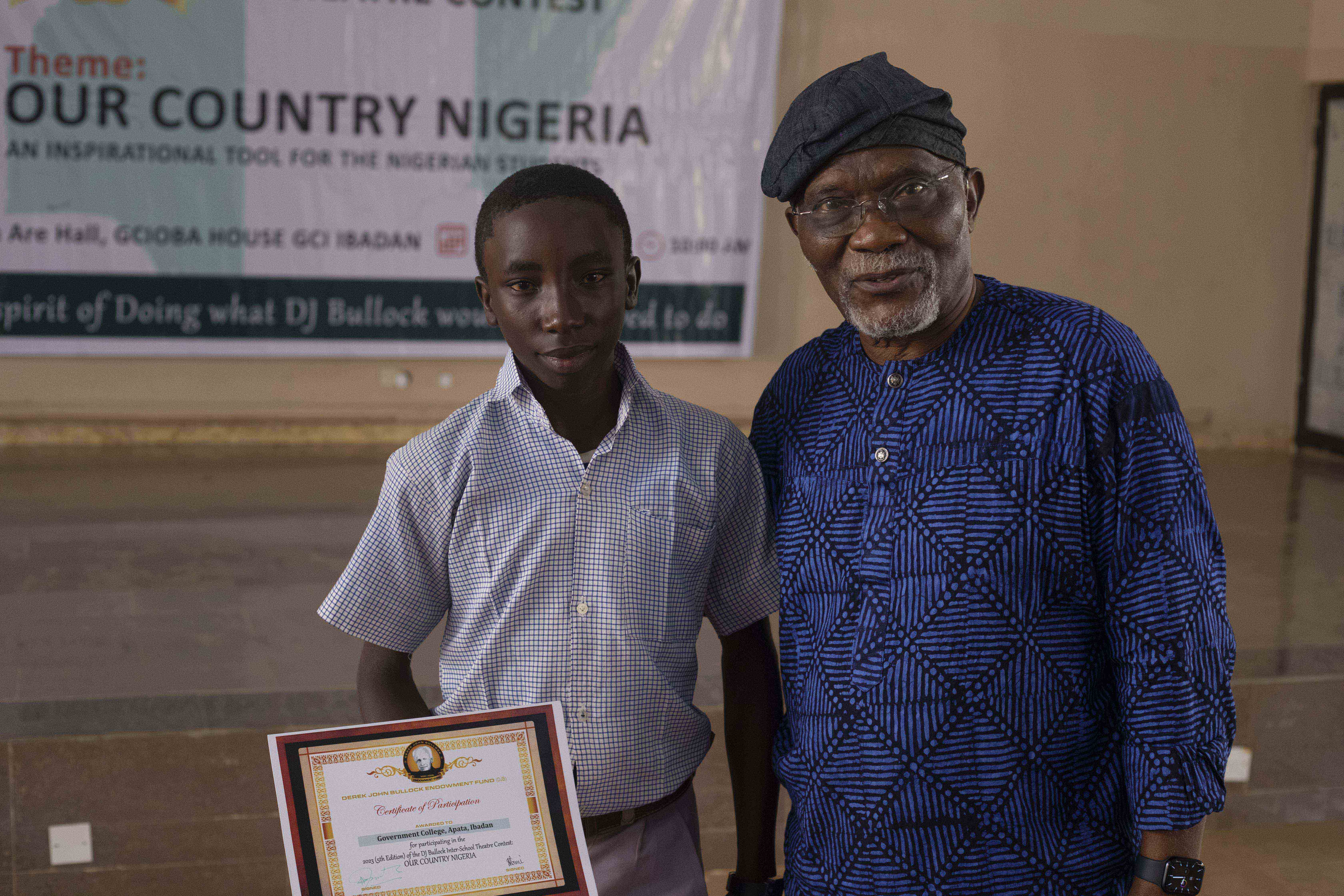 2022 - DJBullock Foundation Interschool Playwrite & Theatre Contest - Presentation of Certificates to Schools